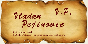 Vladan Pejinović vizit kartica